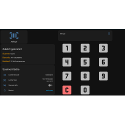 Keypad im Home Assistant Dashboard – Steuerung des Barcodescanners